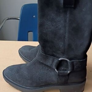 Timberland Black Suede Heeled Boots